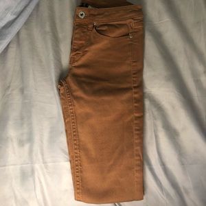 Tan Low Waisted Skinny Jeans